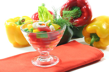 Image showing Bell pepper salad