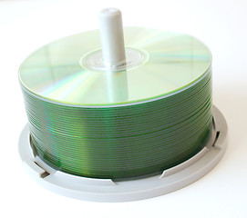 Image showing stack of cds on a holder