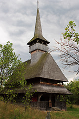 Image showing The old wooden church in Barsana