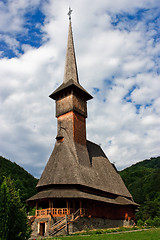 Image showing Barsana monastery wooden church