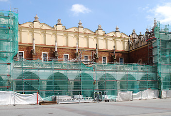 Image showing Sukiennice are under renovation