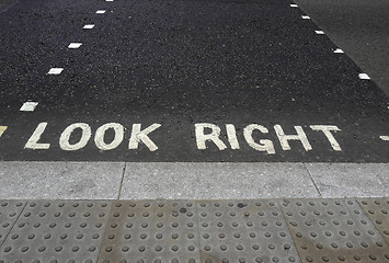 Image showing Look Right sign