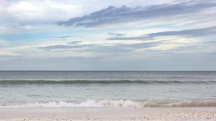 Image showing moring clouds over the sea