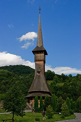 Image showing Barsana monastery wooden church