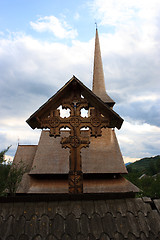 Image showing Cross and church