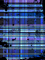 Image showing Checkered Blue Grunge Background. 