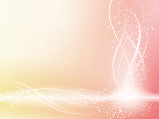 Image showing Pink Beautiful Pastel Background with stars and swirls.