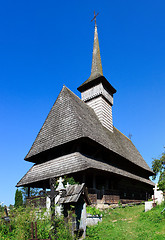 Image showing Old wooden church in Salistea de Sus, Maramures