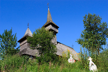 Image showing Old wooden church in Salistea de Sus, Maramures