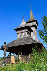 Image showing Old wooden church in Salistea de Sus, Maramures