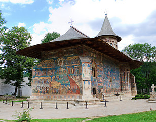 Image showing Voronet Monastery viewed from the back