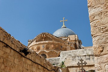 Image showing Dome of the Church of the Holy Sepulchre in Jerusalem 