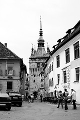 Image showing Sighisoara - black and white