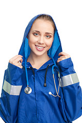 Image showing Woman medic with big smile