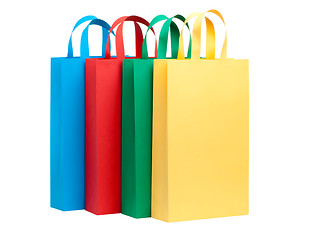 Image showing Assorted colored shopping bags