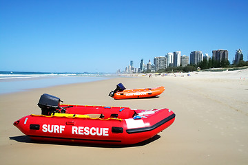 Image showing Surf Rescue Boats Gold Coast Australia