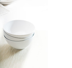 Image showing white bowls 