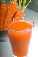 Image showing fresh carrot juice