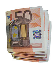 Image showing Euro bills isolated