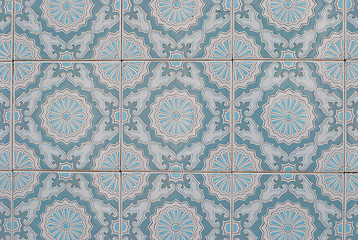 Image showing Traditional Portuguese glazed tiles