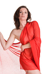Image showing Red drape