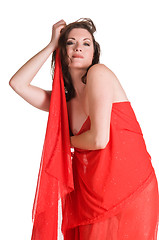 Image showing Red drape