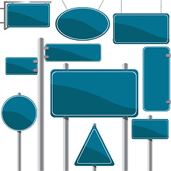 Image showing Direction and advertise signs