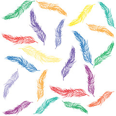 Image showing Colored feathers 