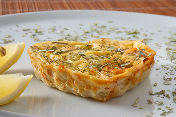 Image showing Salmon quiche