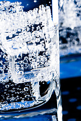 Image showing ice cubes and water bubbles