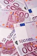 Image showing 500 euro banknotes 