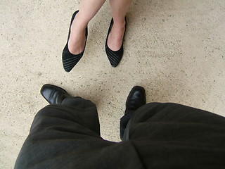 Image showing People legs and shoes