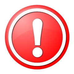 Image showing red exclamation point button