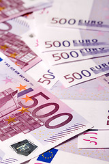 Image showing 500 euro banknotes 