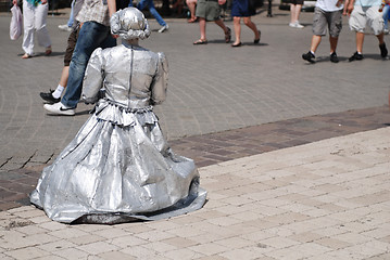 Image showing Tourists on the Main Square in Cracow