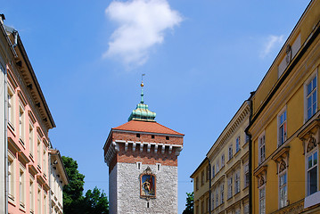 Image showing Florianska Gate in Krakow