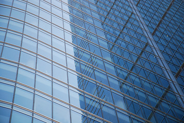 Image showing Glass wall of business center 