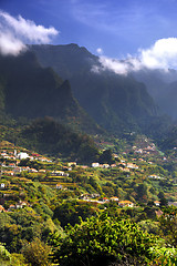 Image showing Madeira mountain scenery, Lombo da Serra dos Judeus – Portugal. View of Pico de Selada, Pico da Escada