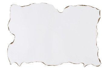 Image showing blank paper with burnt edges