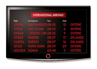 Image showing LCD airport arrivals