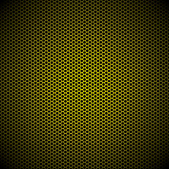 Image showing hexagon gold metal background