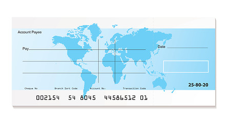 Image showing Bank cheque world