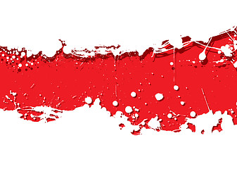 Image showing grunge strip background red splat