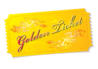 Image showing golden ticket