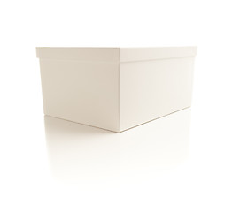 Image showing White Box with Lid Isolated on Background