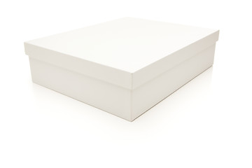 Image showing White Box with Lid Isolated on Background