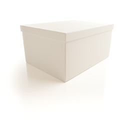 Image showing White Box with Lid Isolated on Background