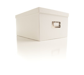 Image showing White File Box Isolated on Background