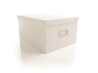 Image showing White File Box Isolated on Background