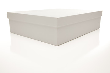 Image showing White Box with Lid Isolated on Background